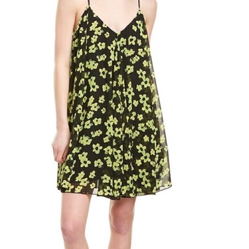 WAYF New! Kaylie Green floral Swing Mini Dress size XL- runs large